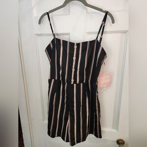 Angel Wings Striped Romper Size Large